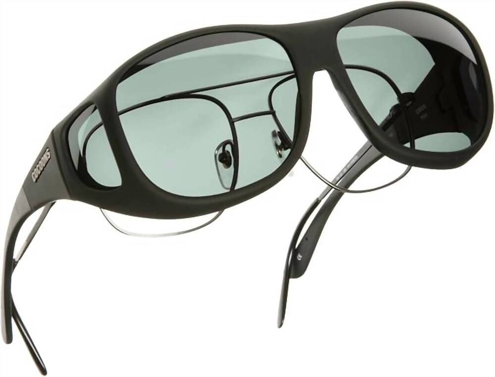 NEW COCOONS unisex pilot l fit over sunglasses in black/ gray